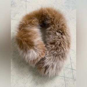 Light Brown & White High Quality Real Fur Scarf / Stole